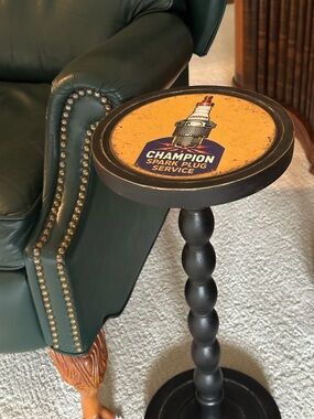 Champion Side Accent Table - Black Drink Martini Table